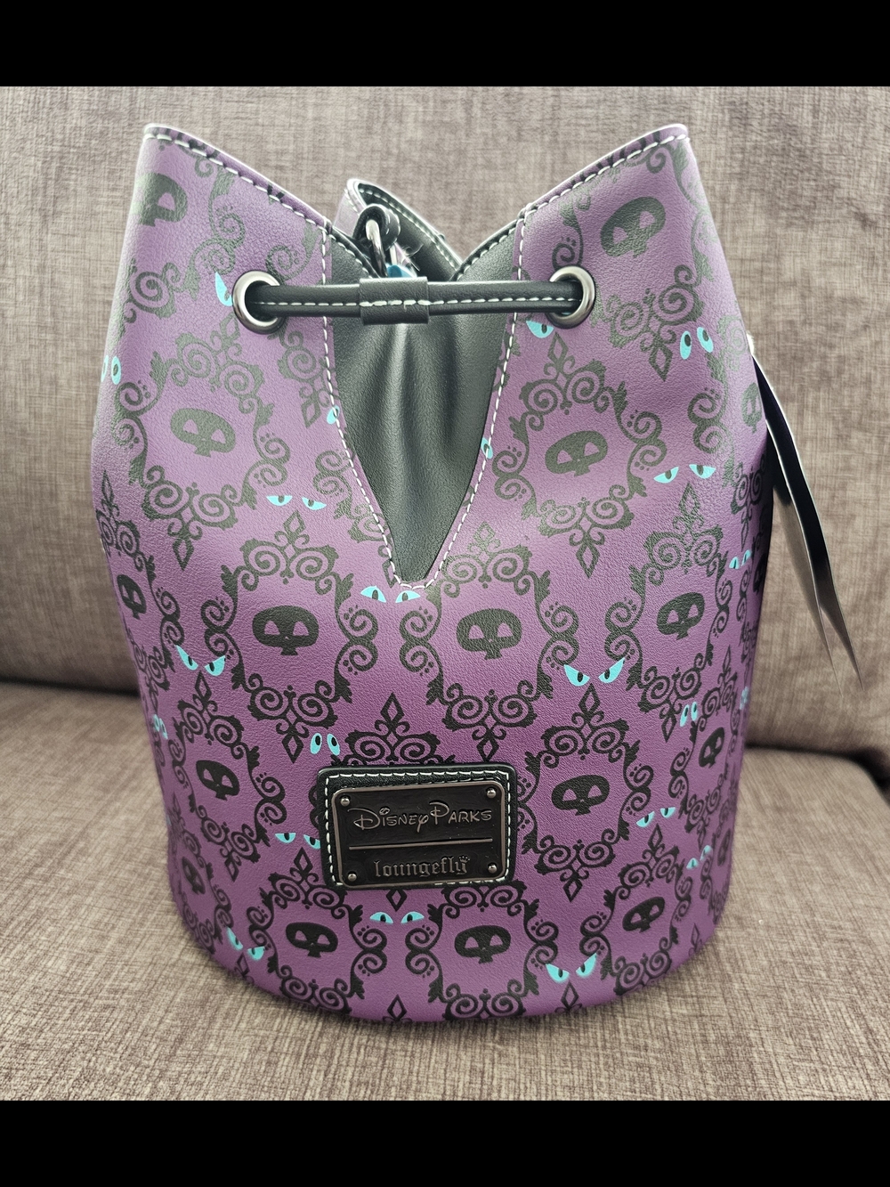 Loungefly x Disney Parks Purple Haunted Mansion Bucket Bag